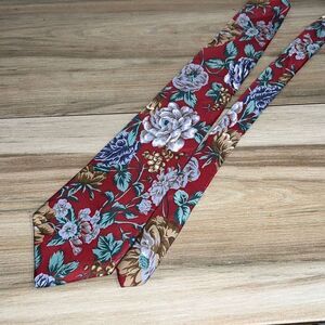 Cambridge Classics neck tie men’s OSFM silk floral made in USA red blue green